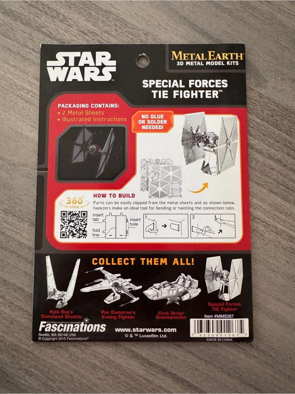 Star Wars Special Forces TIE Fighter 3D Metal Model Kit - Metal Earth